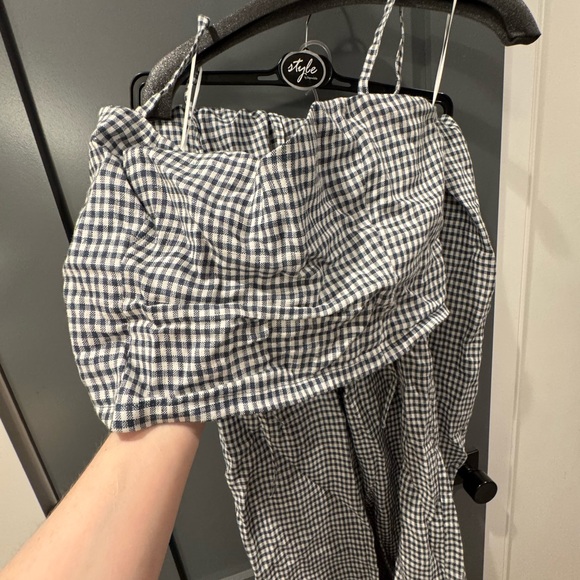 Reformation Monochrome Gingham Jumpsuit - Picture 2 of 4
